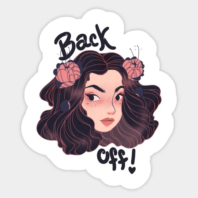 Back Off! Sticker by lanajay